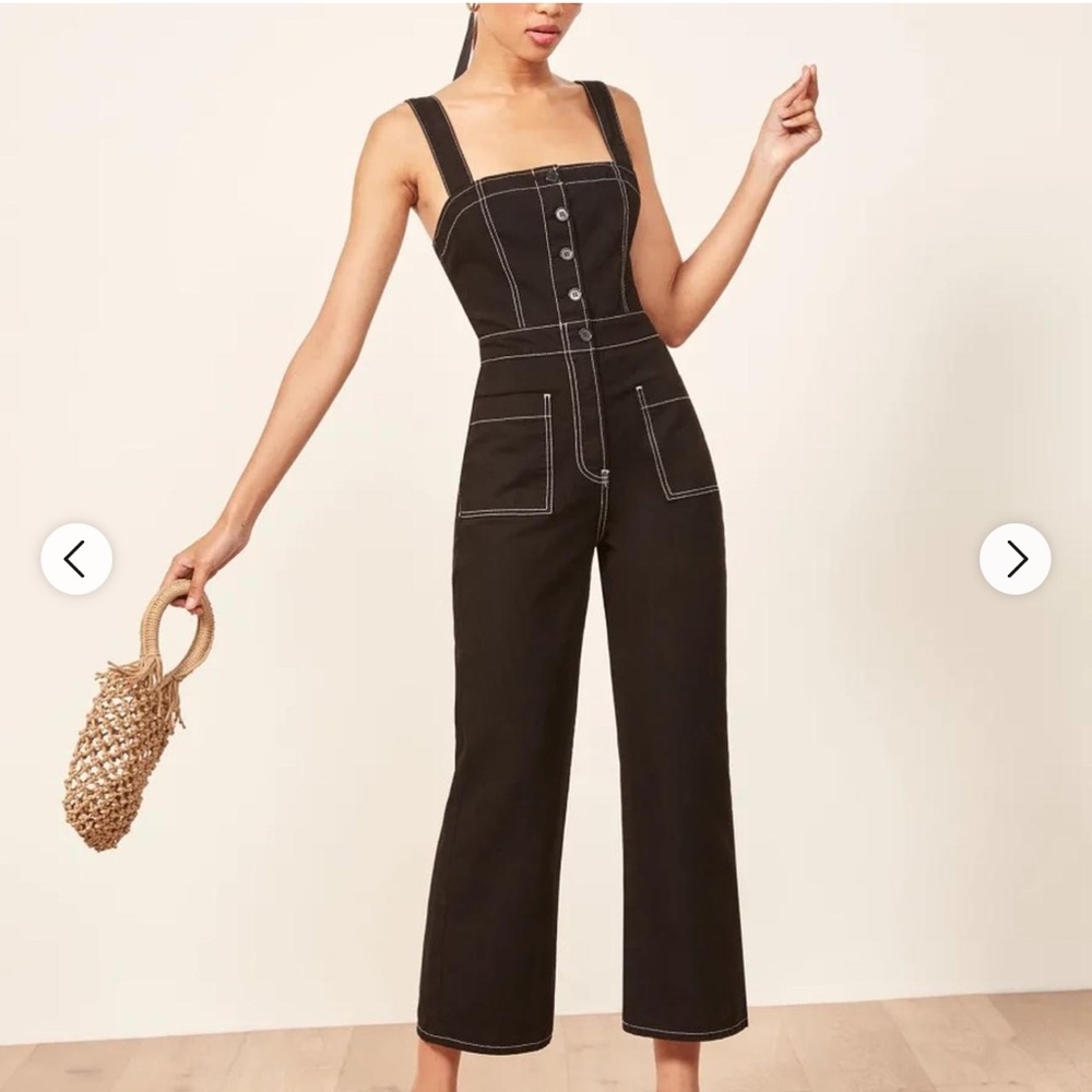 Reformation Black Jumpsuit